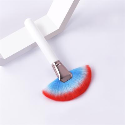 China Fan Brush Professional Synthetic Face Hair Highlight Powder Brush Single Fan Makeup Brush for sale