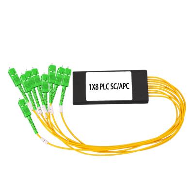 China FTTH 1X16 PLC Splitter SC/APC Fiber Optic Splitter 1X4 1X8 1X32 ABS BOX Splitter for sale