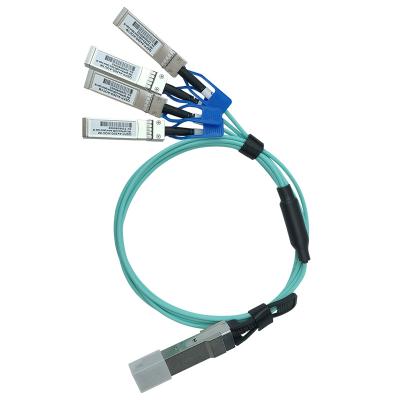 China 1m 2m 3m 5m 7m 10m 20m Active Optical Breakout Cable QSFP28 QSFP28-4SFP25G To 4x25G SFP28 100G AOC Cable QSFP-4X25G-AOC-1M for sale