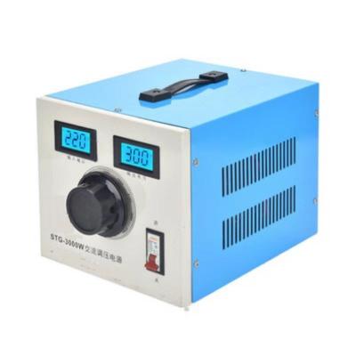 China Electrical Equipment STG 3000W Single Phase 0v to 300v 220V Voltage Regulators Adjustable Automatic Stabilizers for sale