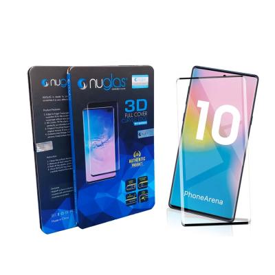 China Full Cover Cell Phone Factory Price 3D Open Support 9H Bubble Free Tempered Glass Screen Protector For Samsung Note 10 for sale