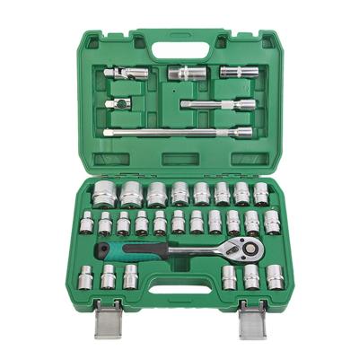 China Auto Repair Kit Socket Wrench DIY/Grinding Head Chrome Vanadium Socket Factory 32PCS Household Tool Kit Set for sale