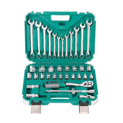 China DIY/Grinding Head 37PCS Ratchet Wrench Socket Set Hardware Tool Kits For Auto Repair for sale