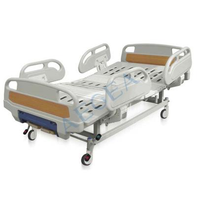 China AG-BYS101 Metal Hospital Manual Steel Clinical Invacare Adjustable Two Function Medical Bed For Sale for sale