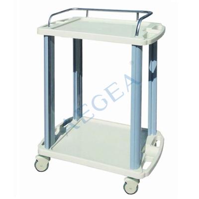 China AG-LPT005A Traditional Hospital Dental Therapy Economic Diapers Both Used Plastic Medical Service Trolleys With Wheels for sale