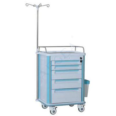 China Traditional Economic Hospital Clinic Infusion AG-IT004A1 Five Drawers Plastic Cart For Sale for sale