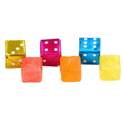 China halal fruit flavor colorful cube dice hard candy factory for sale