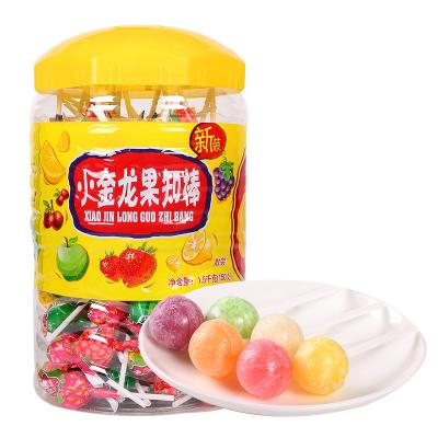 Chine hahal plastic jar package Colorful tutti-frutti flavor sweet lollipop ball hard candy manufacturer à vendre