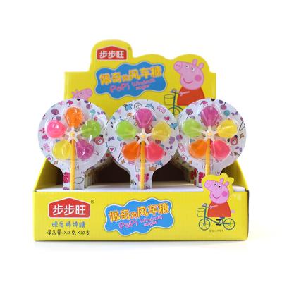 China halal colorful fruit flavor windmill lollipop hard candy manufacturer Te koop