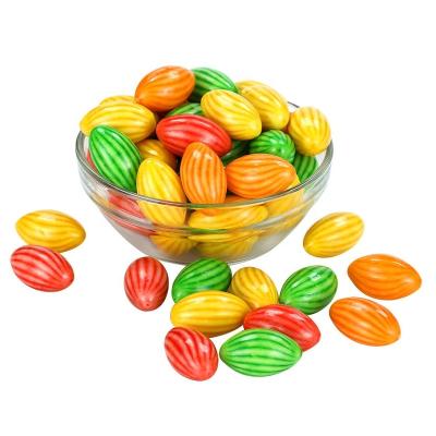 China colorful big olive shape fruity flavor sweet bubble gum candy bubble gums in jar à venda