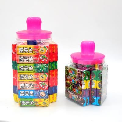 China halal tutti fruit flavor gum product type chewing gum with tattoo in jar manufacturer for sale