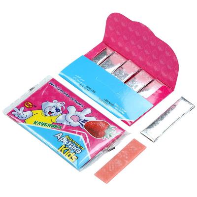 China cheap price halal fruit flavor box package 5 stick chewing gum bubble gum with tattoo manufacturer for sale