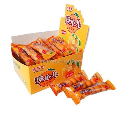 China Fruit flavor orange shaped Bubble Gum filled Jam chewing gum candies and sweets à venda