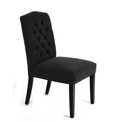 China Super Comfortable Factory supply button fabric wedding chair used dining/hotel wood furniture chairs (KY-3411) for sale