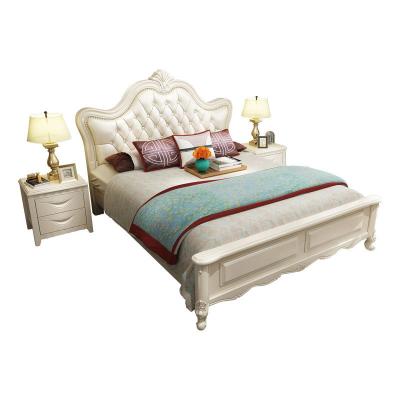 China Factory price furniture high quality european solid wood strong bed brave man bed traditional style storage double bed for bedroom for sale