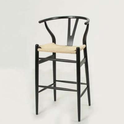 China China Traditional Supply Wooden Bar Stool For Rope Seat Y Back Bar Paper Chair 2022 (CH-521R) for sale