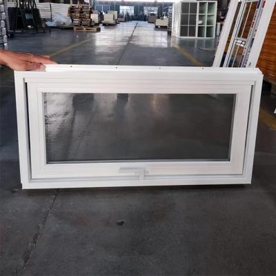 China Egress Vinyl Branco UPVC Hopper Janela à prova de vento Vidro Temperado Personalizado à venda