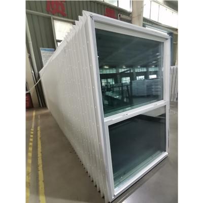 China Ventana de revestimiento vertical de vinilo UPVC con doble acristalamiento en venta