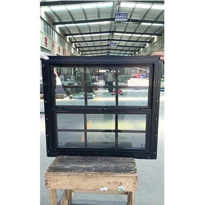 China Black Anthracite UPVC Single Hung Window With Double Glass for sale