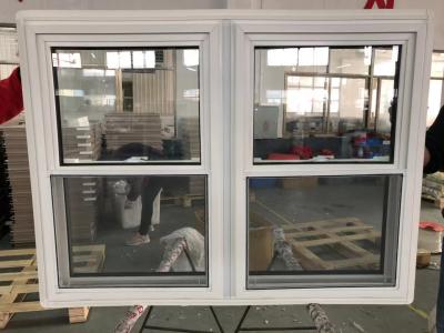 China Double Hang UPVC Glas Verticale Venster Moderne Op-Down Schuifontwerp Te koop