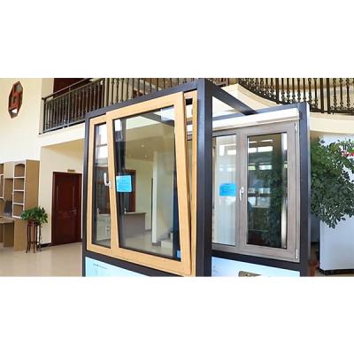 Cina ODM Casement alluminio Tilt And Turn Windows colore legno in vendita