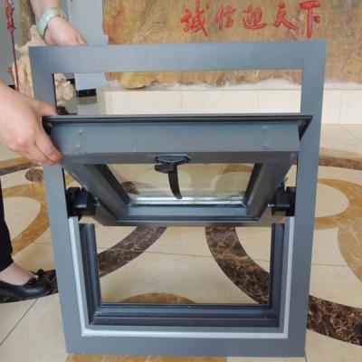 China Pivot Vinyl Aluminium Hopper Venster Kelder Residentiële Midden Hang Te koop