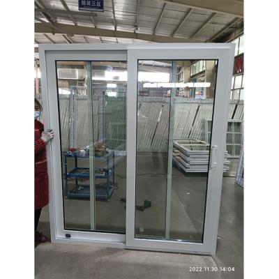 China Buitenbalkon UPVC schuifdeuren Pvc Front Interieur Accordeon Frame Te koop