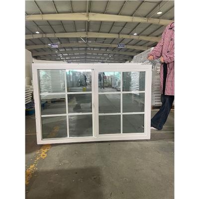 China UPVC Energy Efficient Design Sliding Windows Slide Smoothly Glass for sale