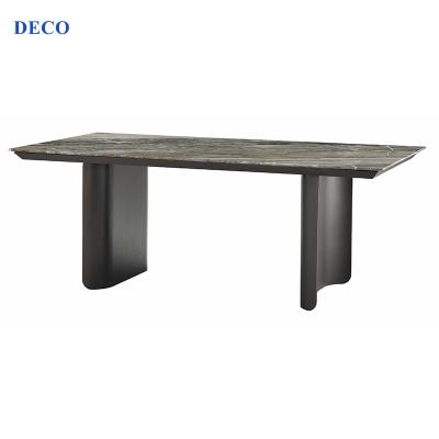 China Mateiral Style Natural Modern Marble Dining Table Set Restaurant Tables Real Stone Materials for sale