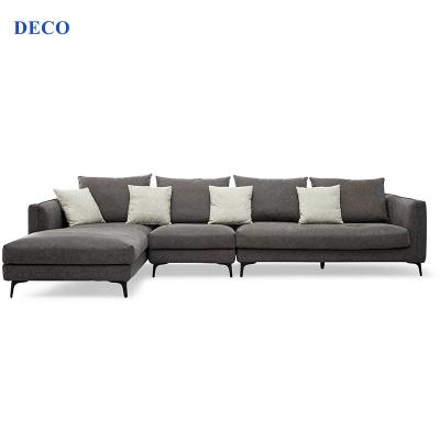 China Sofa Set Villa Furniture Luxury Modern Modular Gray Modern Sofa Lounge Couch for sale