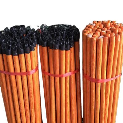 China Sustainable Home Cleaning Wooden Broom Handle PVC Coated Broom Handles Broom Stick for sale