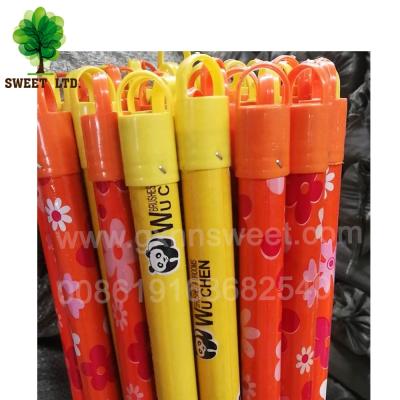 China 2020 Sustainable Cheapest Price Panda Design PVC Coated Wooden Broom Stick For Home Cleaning for sale