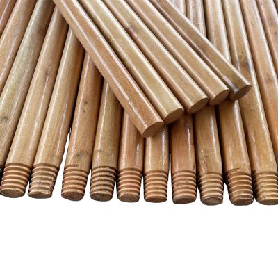 China Sustainable SGS Checked Manufacturer Varnished Mop Rod Wooden Mop Handle Mop Stick for sale