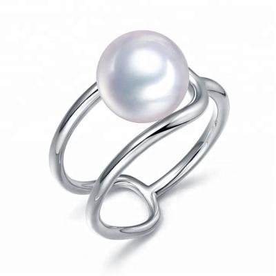 China 925 925 Sterling Silver Pearl Ring Semi Settings Without Stone Jewelry for sale