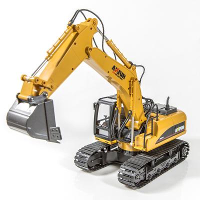 China RC Hobby Huina 1550 1/14 15CH 2.4G Alloy RC Excavator Construction Truck Remote Control Car Toy For Sale for sale