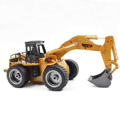 China RC Hobby Huina Truck 1530 Car 2.4G 6CH 1/18 Alloy RC Excavator Truck Remote Control Toy For Kids for sale