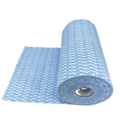 China Durable Super Absorbent Wiper Roll Expanded Viscous Industrial Wiper Clean Cloth Roll for sale