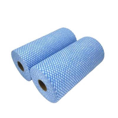 China Eco - Friendly Spunlace Nonwoven Cleaning Wipes Disposable Cloth Roll Mop Cloth for sale