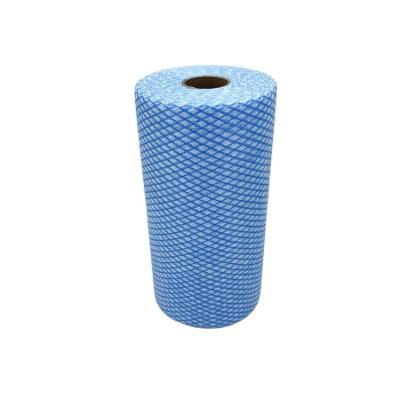 China Household Ware Microfiber Glass Cleaning Cloth Spunlace Sustainable Daily Non Woven Fabric Roll For Disposable Dish Wet Cloth for sale