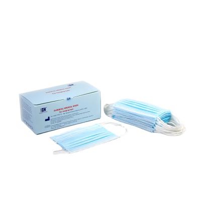 China Adult Disposable Medical Surgical 3 Ply Non Woven Face Mask for sale