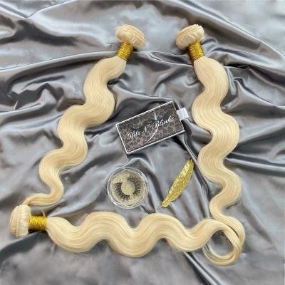 China 100% Virgin Hair 30 40 Inch Double Drawn Blonde 613 Virgin Hair Extension Body Wave Bundle HD To Lace Frontal Brazilian Hair for sale