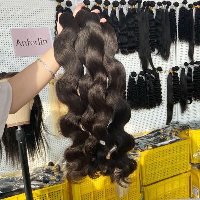 China 100% Natural Brazilian Virgin Hair Cuticle Aligned Body Wave Bundles Hair Extension Bundle With Lace Front Closure Vendor for sale