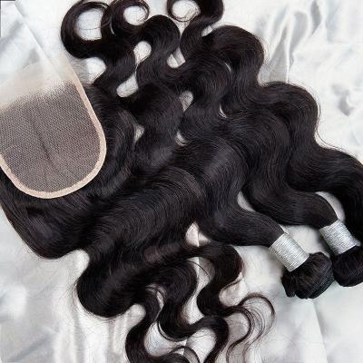 China 100% Virgin Human Hair Raw Unprocessed Body Wave Hair Extension Bundles With HD Lace Closure Wholesale Vendors for sale