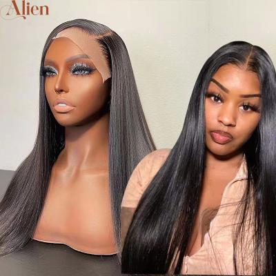 China All Available 100% Brazilian Straight Virgin Hair Texture Pixie Cut Lace Front Bone Wig Hair Pre Plucked Lace Wig for sale