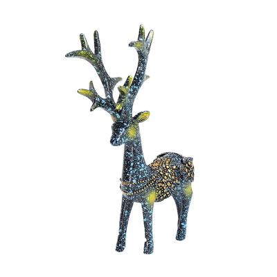 China Hot Sale Europe New Design Polyresin Statues Deer Animal Resin Craft For Home Decoration for sale