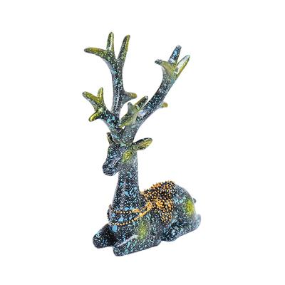 China Home decorations; Polyresin Animal Statues Resin Reindeer Ornaments Hot Selling Gifts New Design for sale