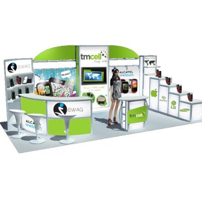 China Detian Offer 10*20 Trade Show Booth Exhibition Stand Exhibition Booth Lightweight Design for sale