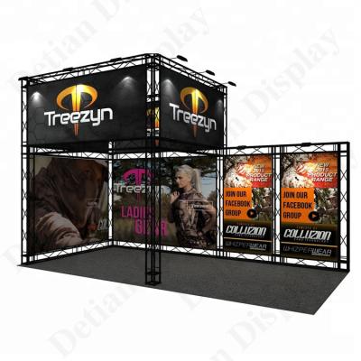 China Customized Small Aluminum Booth 3x3 PVC Panel Trade Show Booth Truss Display for sale