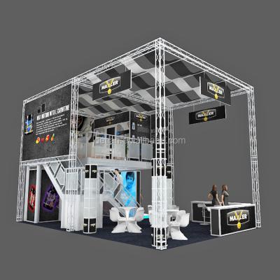 China Detian Tender Trade Shows Aluminum Extrusion Double Truss Platform Booth Booth For Trade Show for sale