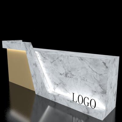 China Modern Simple Modern Convertible Marble Front Reception Desk Reception Desk Reception Counter Welcome Counter for sale